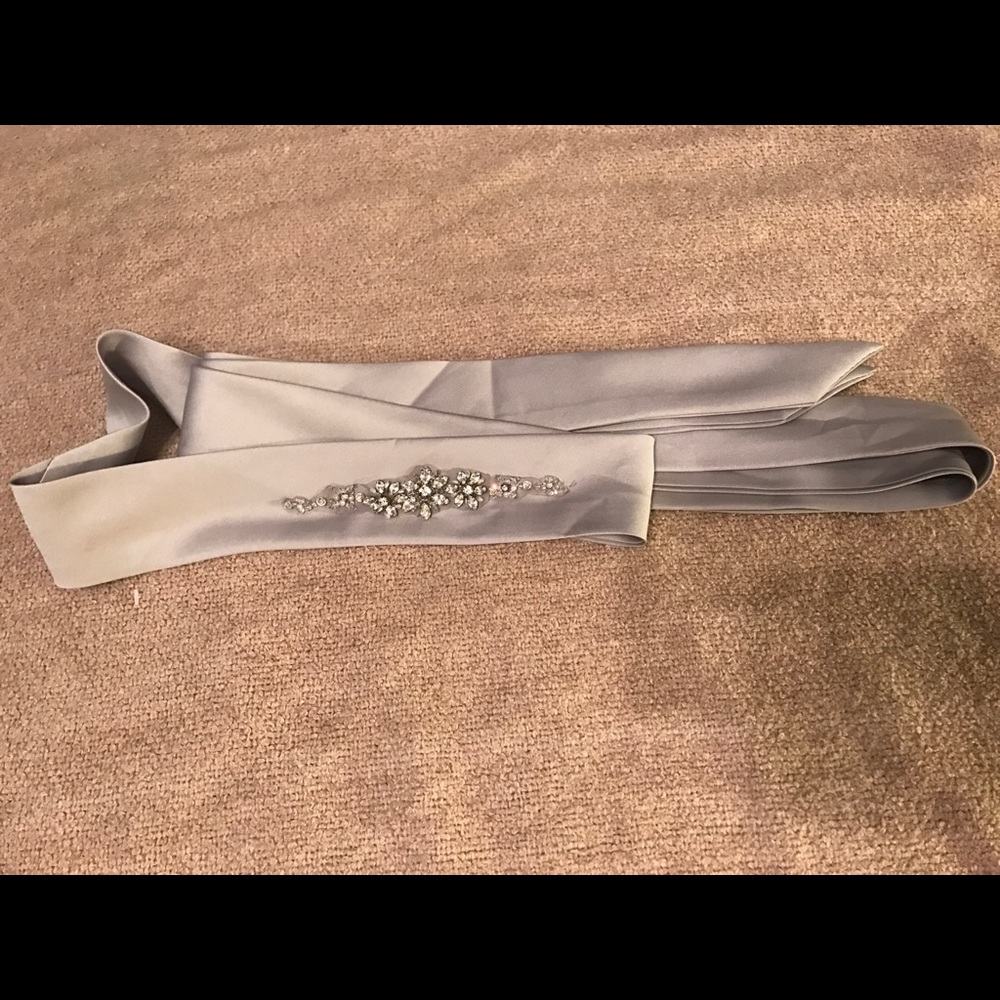 Alfred Angelo Silver beaded Sash